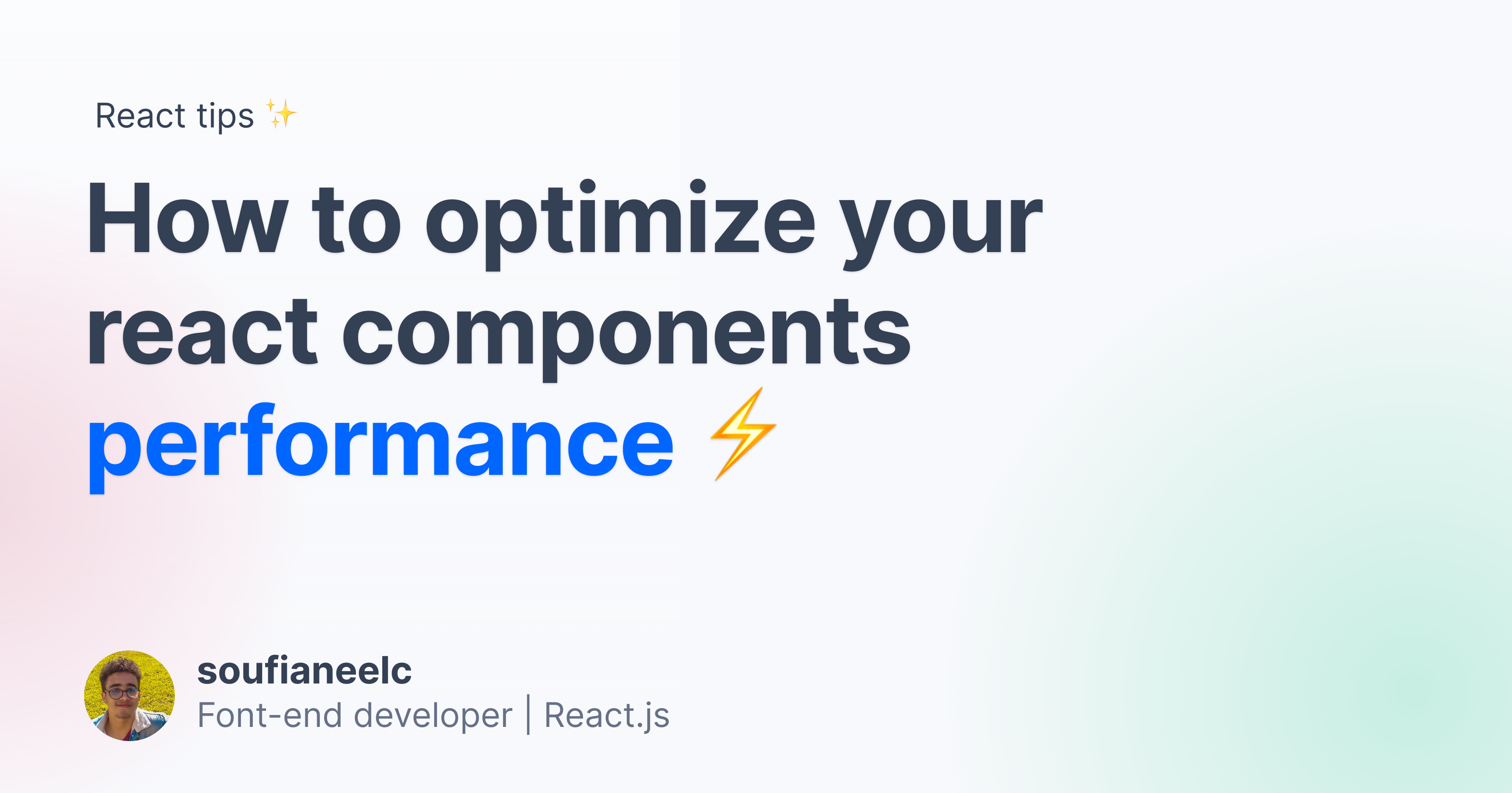 React components performance optimization